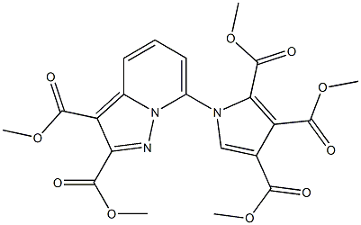 trimethyl1-[2,3-bis(methoxycarbonyl)pyrazolo[1,5-a]pyridin-7-yl]-1H-pyrrole-2,3,4-tricarboxylate Structure
