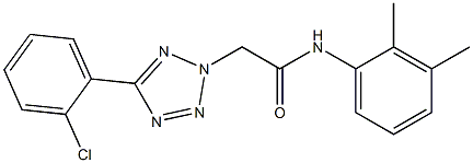 2-[5-(2-chlorophenyl)-2H-tetraazol-2-yl]-N-(2,3-dimethylphenyl)acetamide 化学構造式
