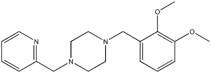 1-(2,3-dimethoxybenzyl)-4-(2-pyridinylmethyl)piperazine 化学構造式