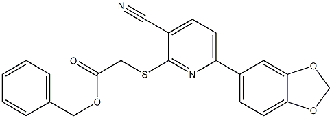 benzyl {[6-(1,3-benzodioxol-5-yl)-3-cyano-2-pyridinyl]sulfanyl}acetate