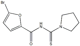 5-bromo-N-(1-pyrrolidinylcarbothioyl)-2-furamide,,结构式