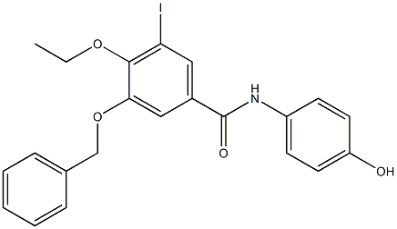 3-(benzyloxy)-4-ethoxy-N-(4-hydroxyphenyl)-5-iodobenzamide