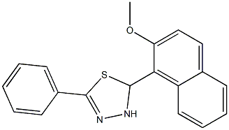 2-(2-methoxy-1-naphthyl)-5-phenyl-2,3-dihydro-1,3,4-thiadiazole Structure