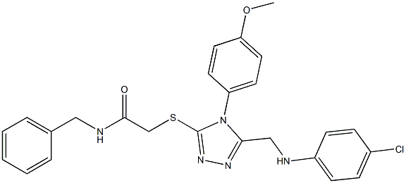 N-benzyl-2-{[5-[(4-chloroanilino)methyl]-4-(4-methoxyphenyl)-4H-1,2,4-triazol-3-yl]sulfanyl}acetamide Structure