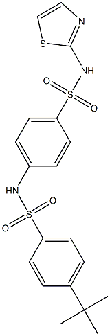 4-{[(4-tert-butylphenyl)sulfonyl]amino}-N-(1,3-thiazol-2-yl)benzenesulfonamide Struktur