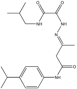 3-{[(isobutylamino)(oxo)acetyl]hydrazono}-N-(4-isopropylphenyl)butanamide Structure