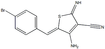 4-amino-5-(4-bromobenzylidene)-2-imino-2,5-dihydro-3-thiophenecarbonitrile Struktur