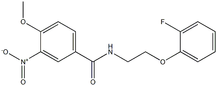 N-[2-(2-fluorophenoxy)ethyl]-3-nitro-4-methoxybenzamide 化学構造式