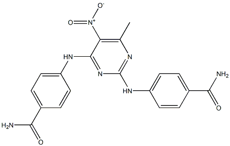 4-({4-[4-(aminocarbonyl)anilino]-5-nitro-6-methyl-2-pyrimidinyl}amino)benzamide