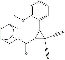 2-(1-adamantylcarbonyl)-3-(2-methoxyphenyl)-1,1-cyclopropanedicarbonitrile Structure