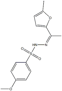 4-methoxy-N'-[1-(5-methyl-2-furyl)ethylidene]benzenesulfonohydrazide 结构式