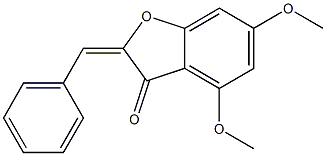 2-benzylidene-4,6-dimethoxy-1-benzofuran-3(2H)-one,,结构式