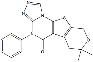 7,7-dimethyl-4-phenyl-6,9-dihydro-7H-pyrano[4',3':4,5]thieno[3,2-e][1,2,4]triazolo[4,3-a]pyrimidin-5(4H)-one