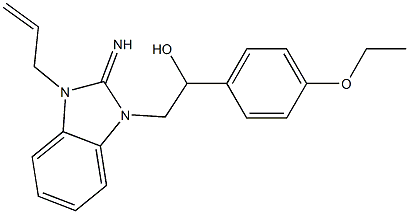 2-(3-allyl-2-imino-2,3-dihydro-1H-benzimidazol-1-yl)-1-(4-ethoxyphenyl)ethanol,,结构式