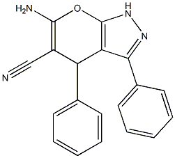 6-amino-3,4-diphenyl-1,4-dihydropyrano[2,3-c]pyrazole-5-carbonitrile|