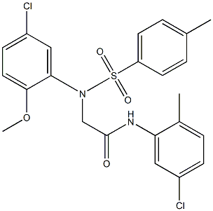 2-{5-chloro-2-methoxy[(4-methylphenyl)sulfonyl]anilino}-N-(5-chloro-2-methylphenyl)acetamide