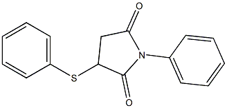 1-phenyl-3-(phenylsulfanyl)-2,5-pyrrolidinedione,,结构式