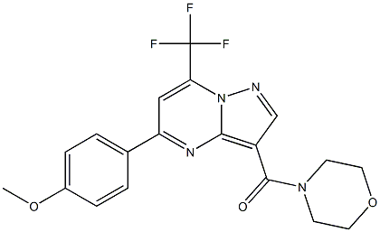 5-(4-methoxyphenyl)-3-(4-morpholinylcarbonyl)-7-(trifluoromethyl)pyrazolo[1,5-a]pyrimidine 结构式