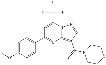 5-(4-methoxyphenyl)-3-(4-morpholinylcarbonyl)-7-(trifluoromethyl)pyrazolo[1,5-a]pyrimidine,,结构式