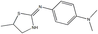 N-[4-(dimethylamino)phenyl]-N-(5-methyl-1,3-thiazolidin-2-ylidene)amine,,结构式