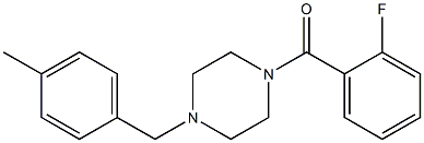 1-[(2-fluorophenyl)carbonyl]-4-[(4-methylphenyl)methyl]piperazine 化学構造式