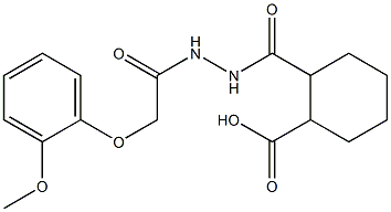 2-({2-[(2-methoxyphenoxy)acetyl]hydrazino}carbonyl)cyclohexanecarboxylic acid 化学構造式