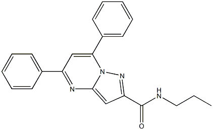 5,7-diphenyl-N-propylpyrazolo[1,5-a]pyrimidine-2-carboxamide,,结构式