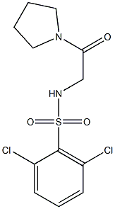 2,6-dichloro-N-[2-oxo-2-(1-pyrrolidinyl)ethyl]benzenesulfonamide Structure