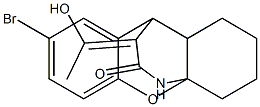 6-bromo-17-(1-hydroxyethylidene)-2-oxa-15-azatetracyclo[7.5.3.0~1,10~.0~3,8~]heptadeca-3,5,7-trien-16-one 结构式