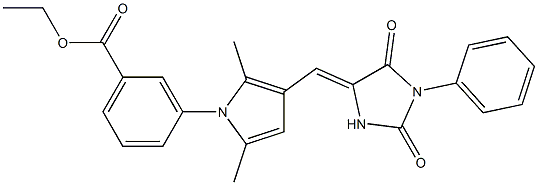 ethyl 3-{3-[(2,5-dioxo-1-phenyl-4-imidazolidinylidene)methyl]-2,5-dimethyl-1H-pyrrol-1-yl}benzoate