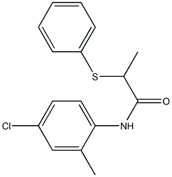 N-(4-chloro-2-methylphenyl)-2-(phenylsulfanyl)propanamide Struktur