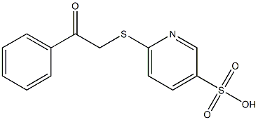 6-[(2-oxo-2-phenylethyl)sulfanyl]-3-pyridinesulfonic acid Struktur