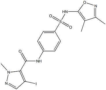 N-(4-{[(3,4-dimethyl-5-isoxazolyl)amino]sulfonyl}phenyl)-4-iodo-1-methyl-1H-pyrazole-5-carboxamide