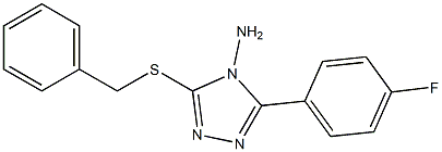 3-(benzylsulfanyl)-5-(4-fluorophenyl)-4H-1,2,4-triazol-4-amine Struktur