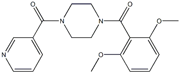 1-(2,6-dimethoxybenzoyl)-4-(pyridin-3-ylcarbonyl)piperazine Struktur