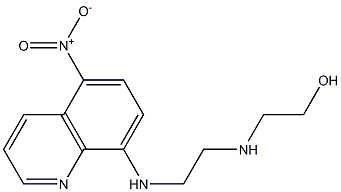 2-{[2-({5-nitro-8-quinolinyl}amino)ethyl]amino}ethanol Struktur