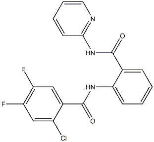 2-chloro-4,5-difluoro-N-{2-[(2-pyridinylamino)carbonyl]phenyl}benzamide,,结构式