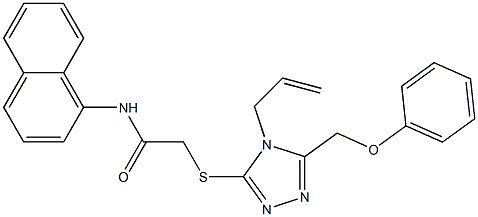 2-{[4-allyl-5-(phenoxymethyl)-4H-1,2,4-triazol-3-yl]sulfanyl}-N-(1-naphthyl)acetamide