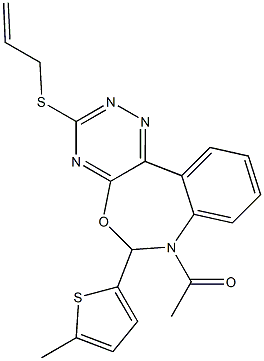  7-acetyl-6-(5-methyl-2-thienyl)-6,7-dihydro[1,2,4]triazino[5,6-d][3,1]benzoxazepin-3-yl allyl sulfide