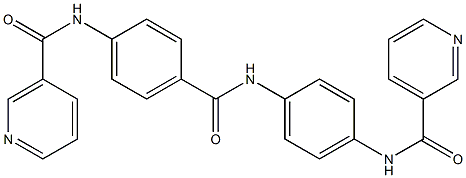 N-[4-({4-[(3-pyridinylcarbonyl)amino]anilino}carbonyl)phenyl]nicotinamide Structure