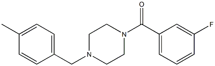 1-[(3-fluorophenyl)carbonyl]-4-[(4-methylphenyl)methyl]piperazine 结构式