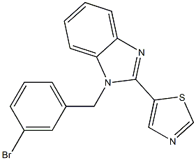 1-(3-bromobenzyl)-2-(1,3-thiazol-5-yl)-1H-benzimidazole 化学構造式