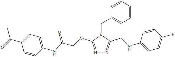 N-(4-acetylphenyl)-2-({4-benzyl-5-[(4-fluoroanilino)methyl]-4H-1,2,4-triazol-3-yl}sulfanyl)acetamide