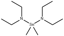 Bis(diethylamino)dimethyltin Struktur