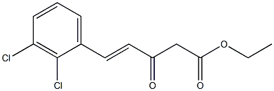 2,3-二氯亚苄基乙酰乙酸乙酯, , 结构式