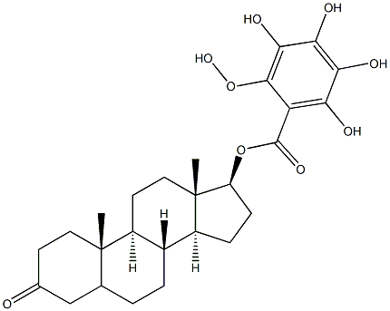Dihydrotestosterone Hexahydroxybenzoate Struktur