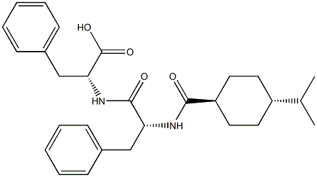  2(R)-[2(R)-(((trans-4-(1-Methylethyl)cyclohexyl)carbonyl)amino)-3-phenyl propionamido]-3-phenyl propionic acid.