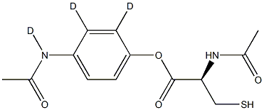 Acetaminophen-d3 mercapturate,,结构式