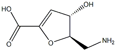 (4S,5R)-5-Aminomethyl-4-hydroxy-4,5-dihydro-furan-2-carboxylic acid Structure