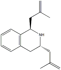(1R,3R)-1,3-bis(2-methyl-2-propenyl)-1,2,3,4-tetrahydroisoquinoline 化学構造式
